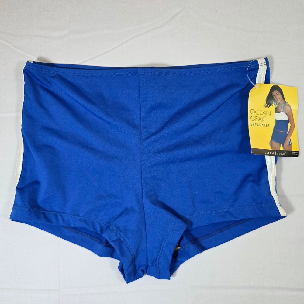 Catalina Ocean Gear Blue Swim Shorts Boy Short Bikini Bottoms 95504W3-408 Large